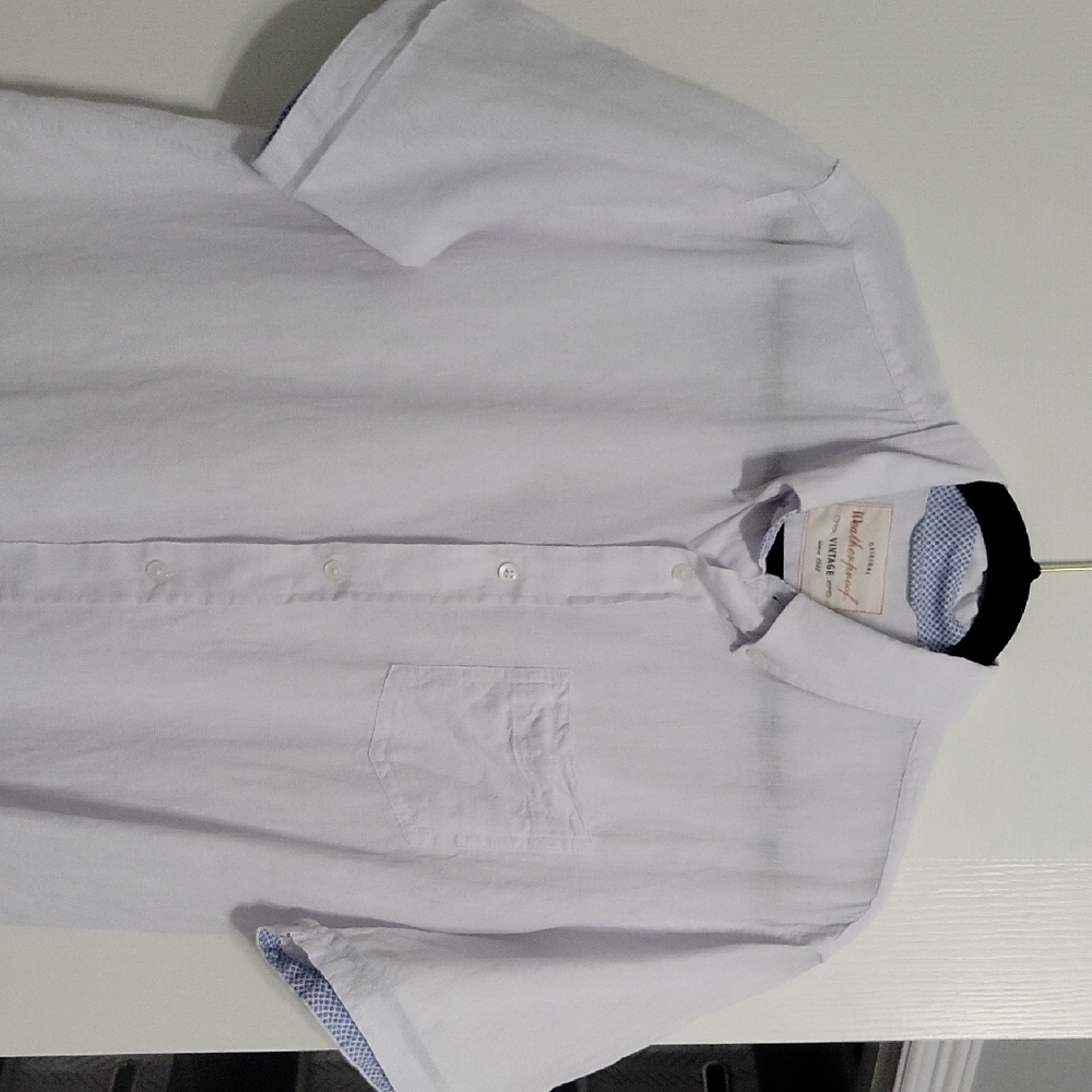 White Short Sleeve Men's Shirt